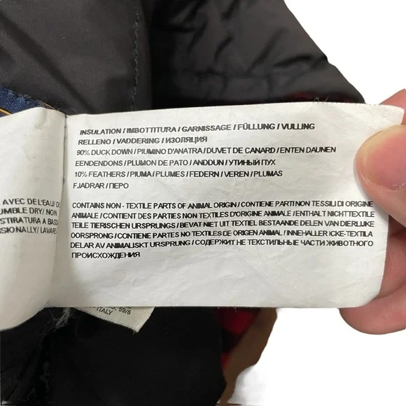 WOOLRICH Reversible Puffer Jacket Men S Buffalo Checked Goose Down Feathers Snap - Picture 13 of 16